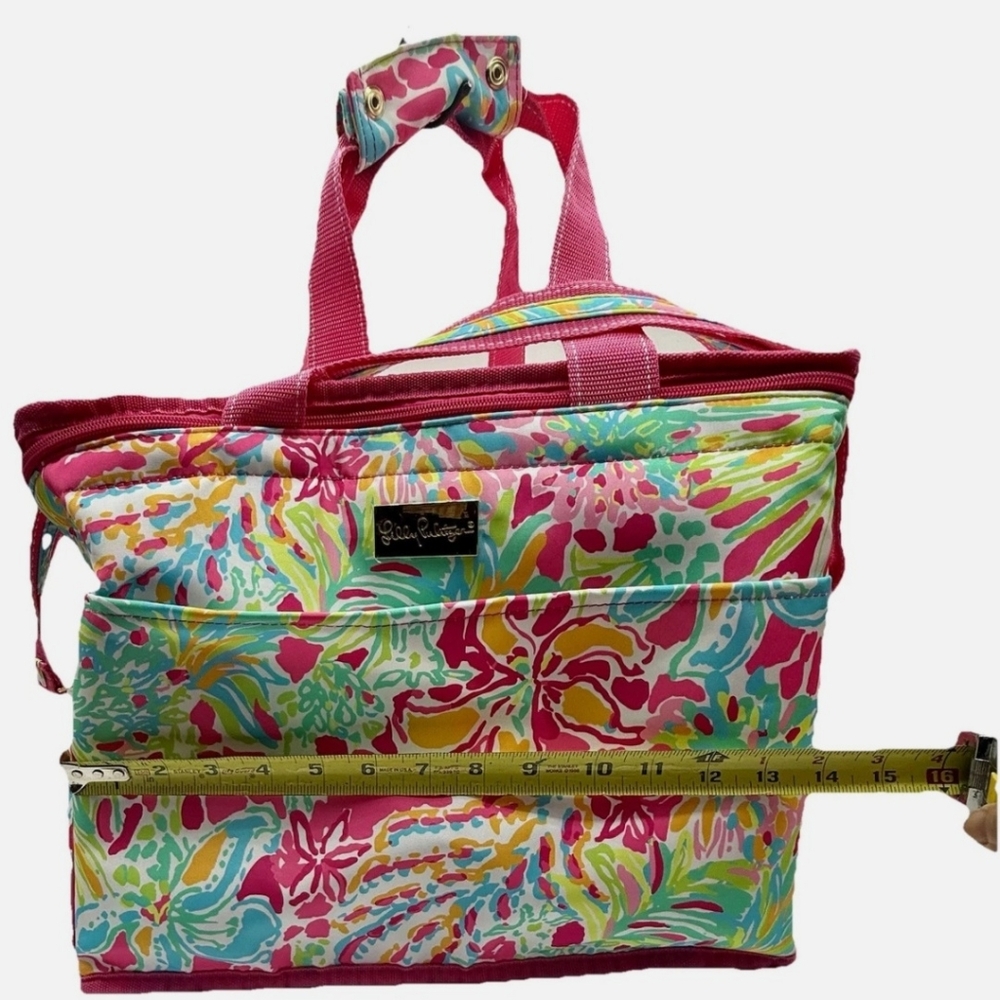 Lilly Pulitzer Vibrant Floral Tote Bag BEACH bag COOLER - Picture 2 of 3